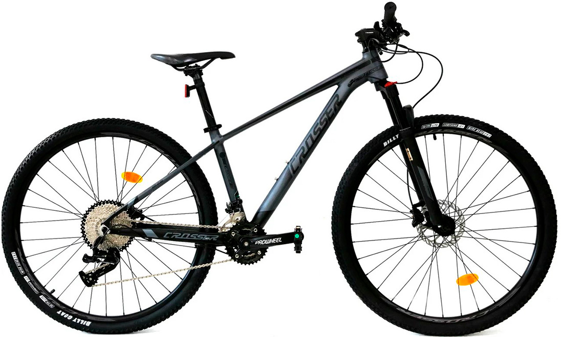 Фотография Велосипед Crosser Flow MT-036 27,5" размер S рама 15,5 2021 Серо-черный